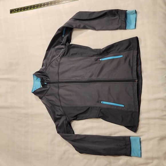 Athleta Jackets & Blazers - Athleta Salutation women's lightweight running jacket size small gray teal